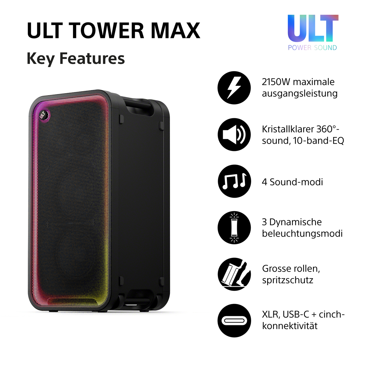 Bluetooth-Lautsprecher Sony ULT TOWER MAX