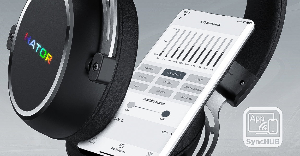 Gaming headphones HATOR HYPERGANG 3 wireless headset, white