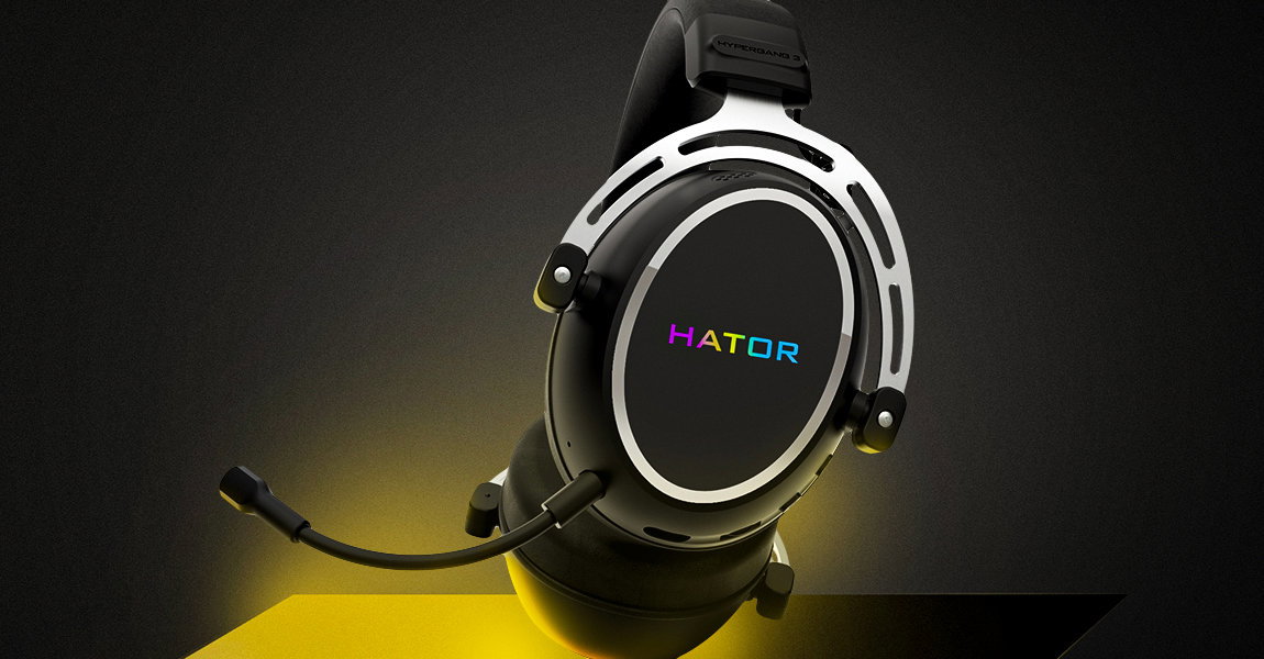 Gaming headphones HATOR HYPERGANG 3 wireless headset, white