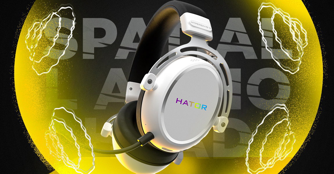 Gaming HeadphonesGaming Headphones HATOR HYPERGANG 3 Wireless Headset, White and HATOR HYPERGANG 3 Wireless Headset, Black