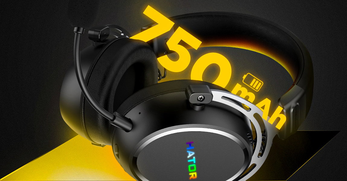 Gaming headphones HATOR HYPERGANG 3 wireless headset, white