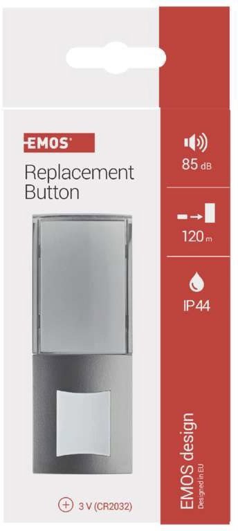 Příslušenství pro zvonky EMOS 3402060002 Náhradní tlačítko pro bezdrátový zvonek
