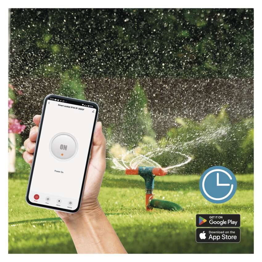 Chytrá zásuvka EMOS GoSmart WiFi venkovní zásuvka IP44 IP-3005F s časovačem