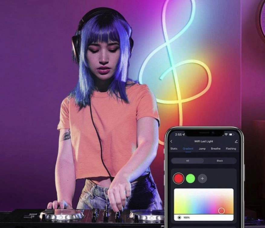 LED pásek BOT Smart LED pásek Neon, RGB, 5 m