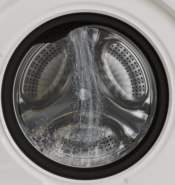 HOOVER H3W 47SBL8GH-S H-CARE 300 slim steam washing machine