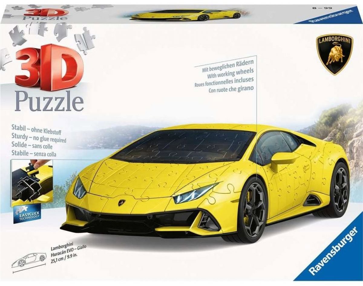 3D Puzzle Ravensburger Puzzle 115594 Lamborghini Huracán Evo Yellow 108 Pieces