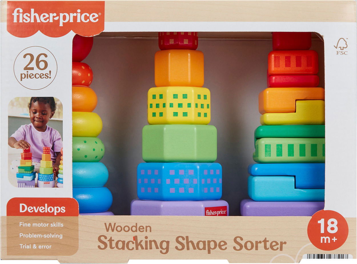 Navlékací kroužky Fisher-Price Věž ke třídění tvarů