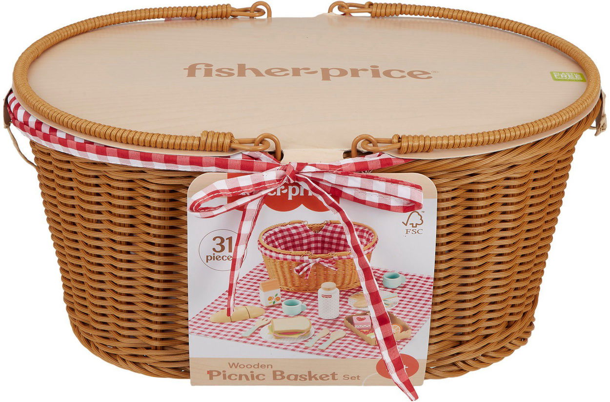 Jídlo do dětské kuchyňky Fisher-Price Piknikový koš s dobrotami 31 ks