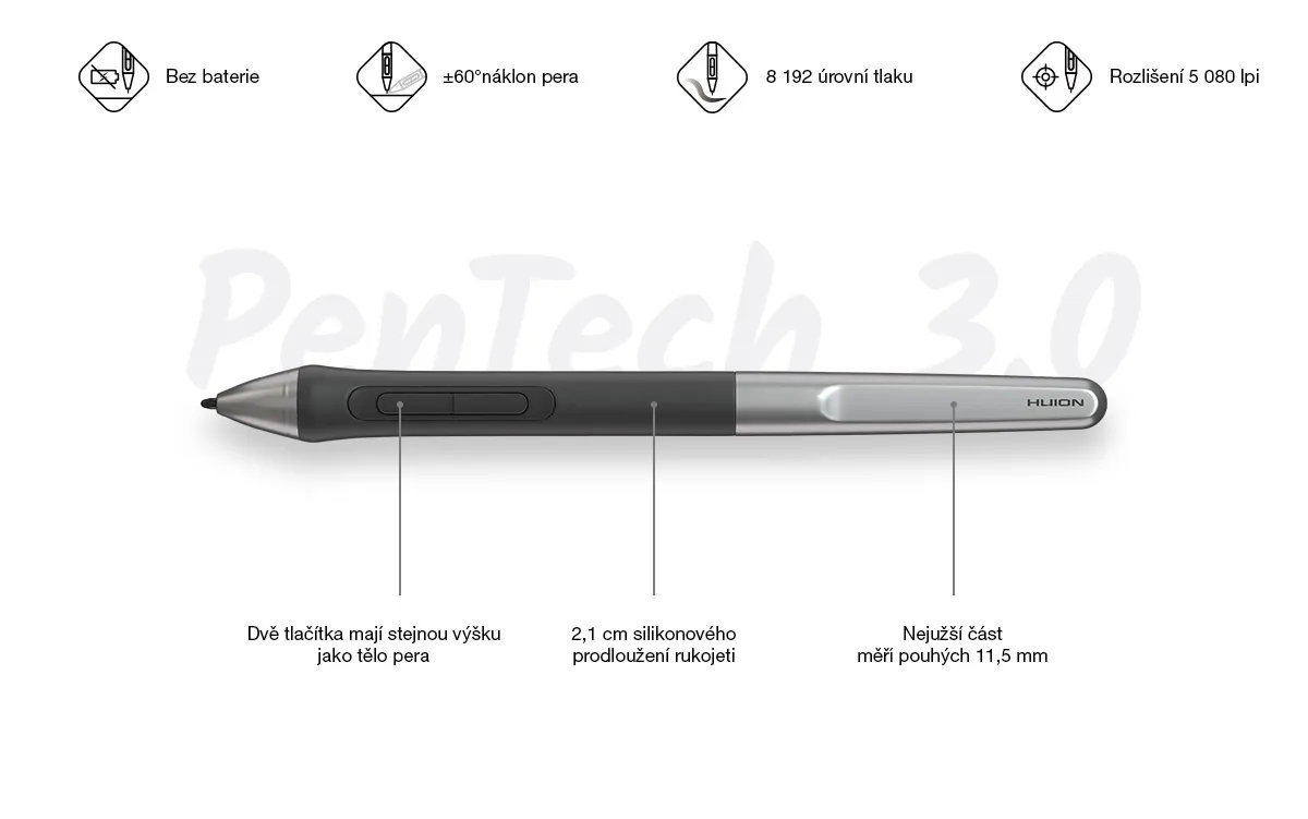 Huion Inspiroy 2 S Graphics Tablet, Black