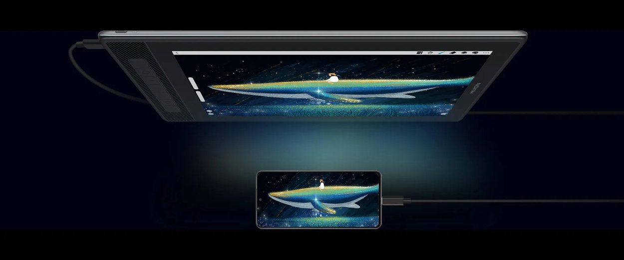 Huion Kamvas Pro 13 2,5K grafikus táblagép állvánnyal
