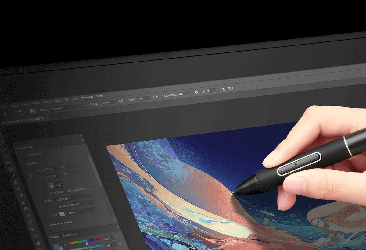 Huion Kamvas Pro 13 2,5K grafikus táblagép állvánnyal