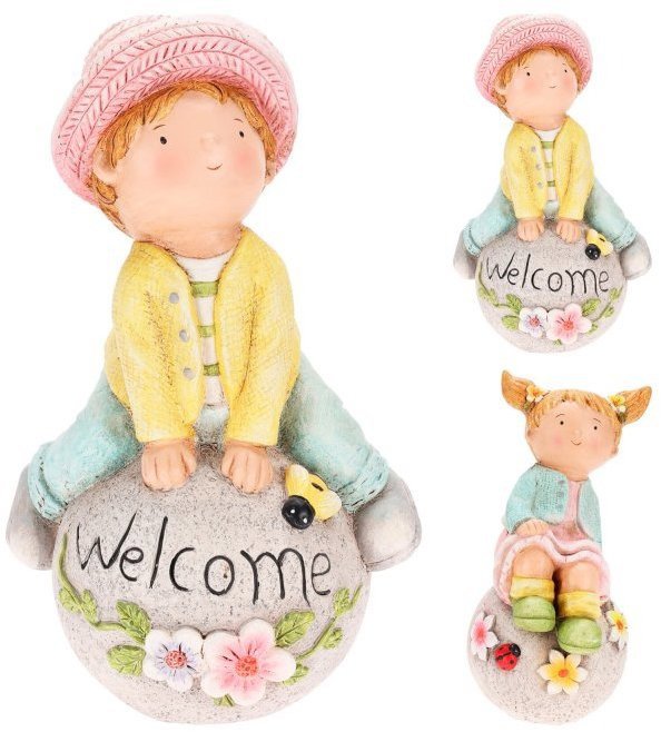 Igotrend Welcome Sitting Girl/Boy Decoration 411097