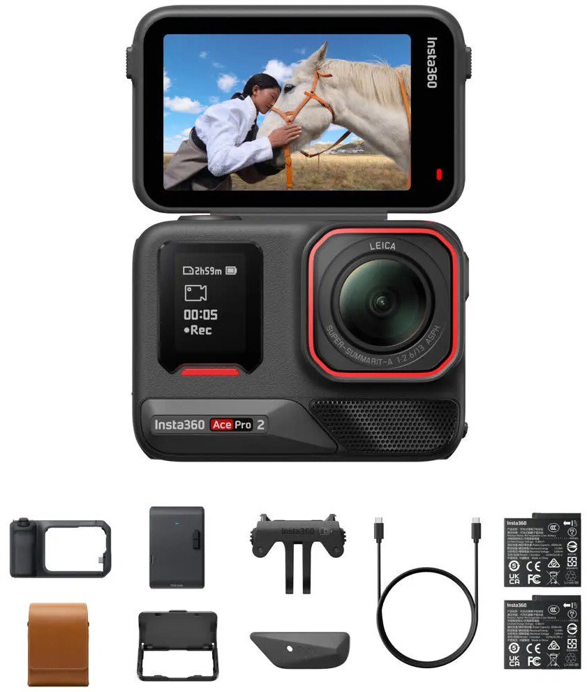 Outdoor Camera Insta360 Ace Pro 2 Flash Print Bundle