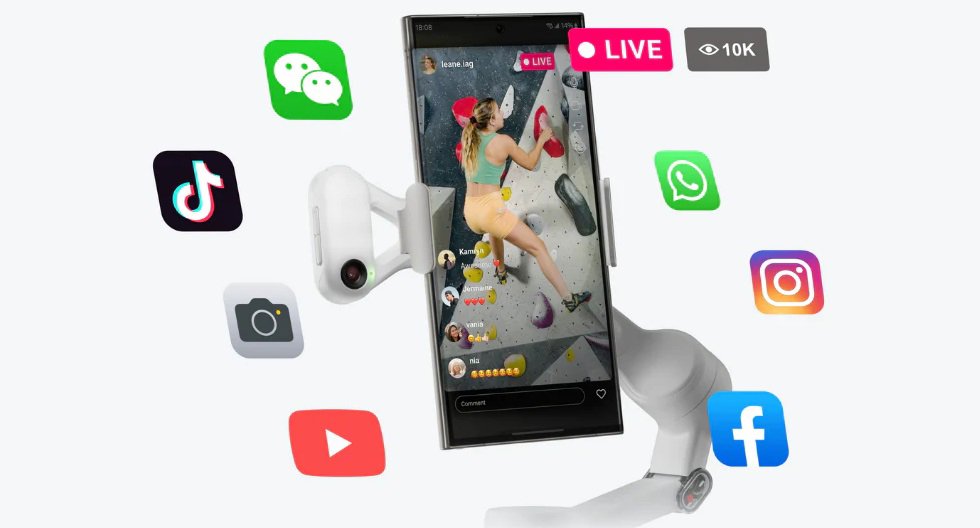 Insta360 Flow 2 AI Tracker Bundle Stone Gray stabilizátor