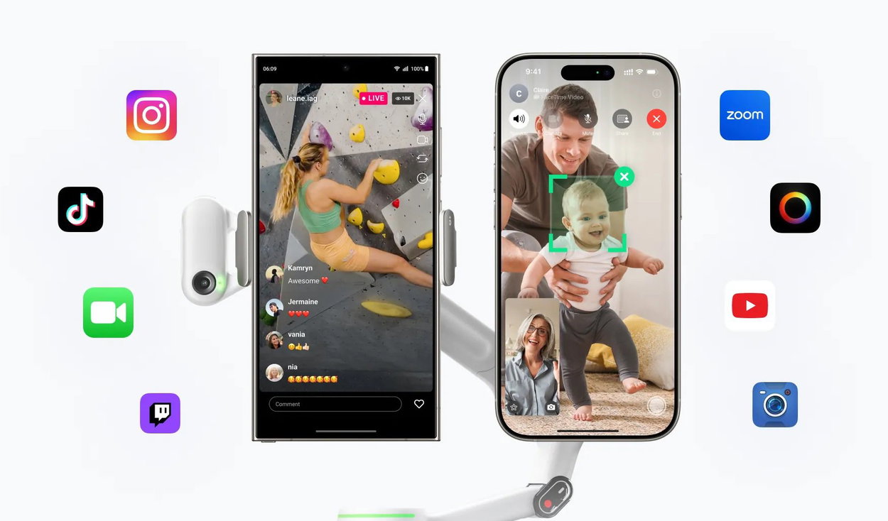 Insta360 Flow 2 AI Tracker Bundle Stone Gray stabilizátor