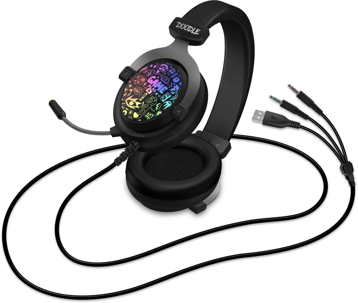 CONNECT IT DOODLE RGB CHP-6501-BK Gaming Headset Black