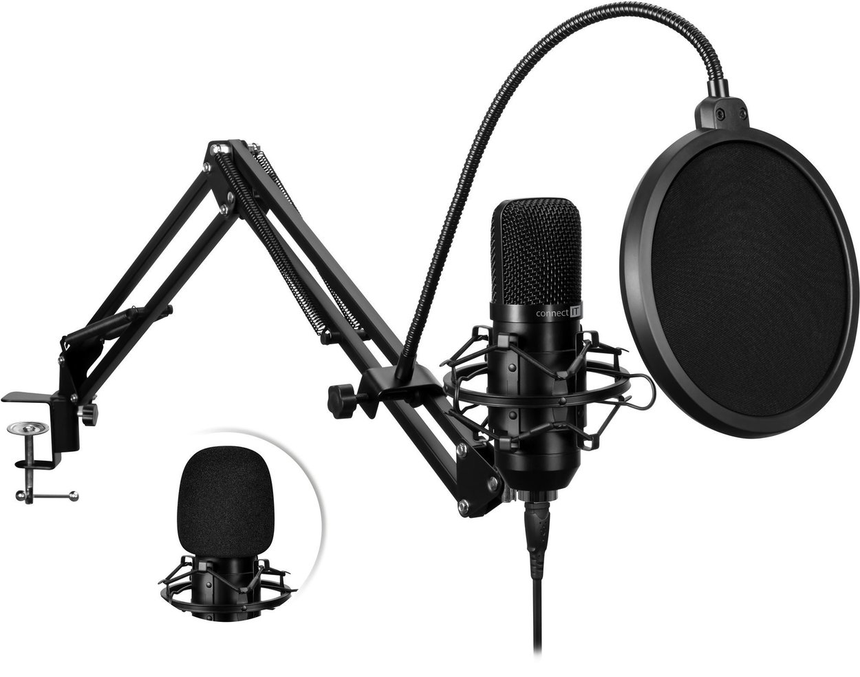 CONNECT IT ProMic CMI-9010-BK Microphone, Black