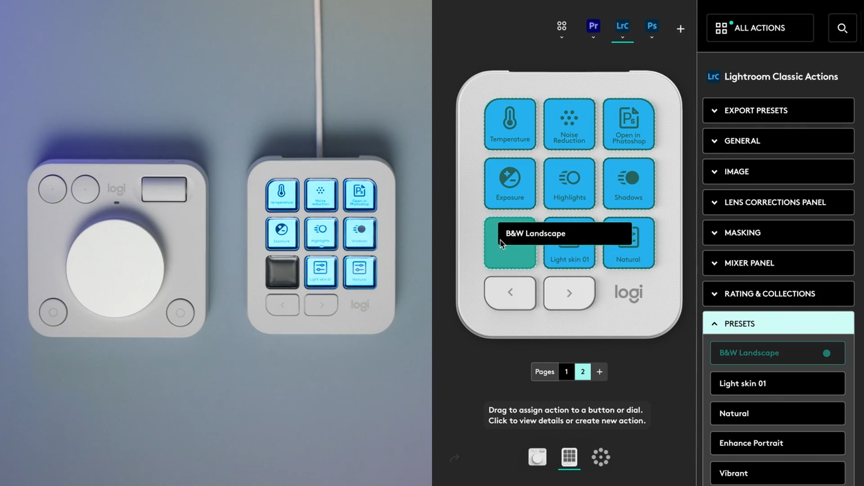 Streamdeck Logitech MX Creative console