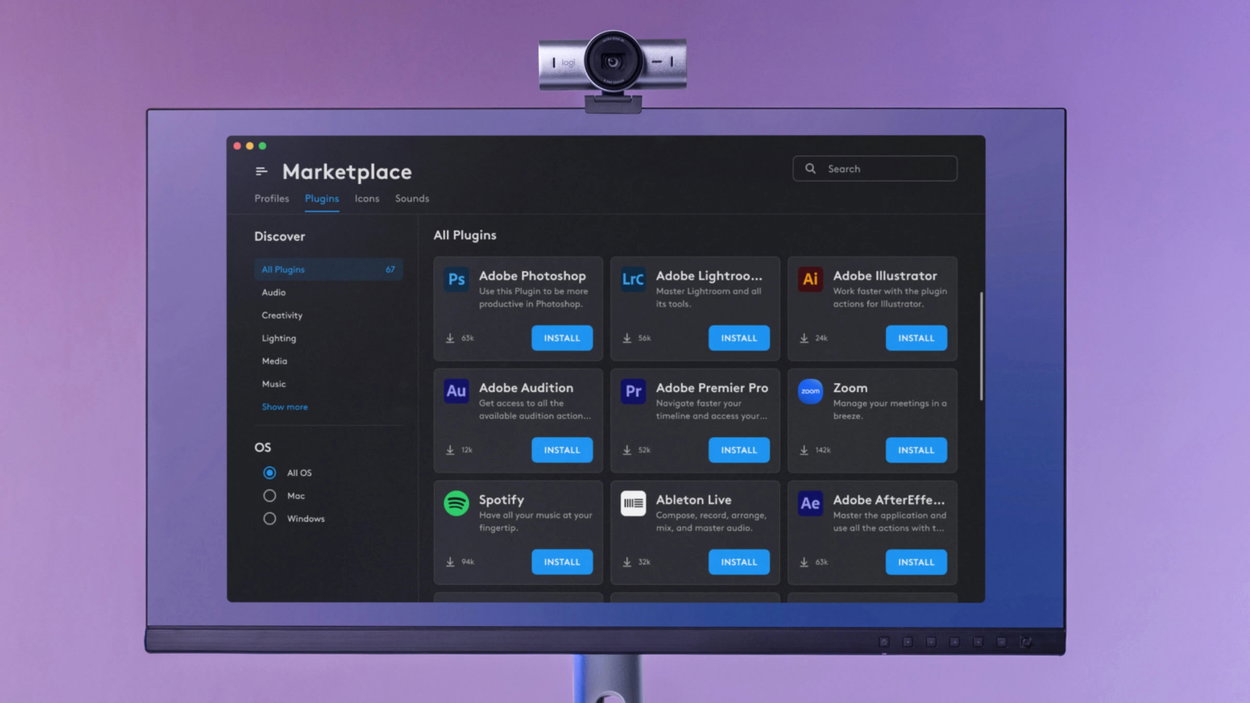 Streamdeck Logitech MX Creative console