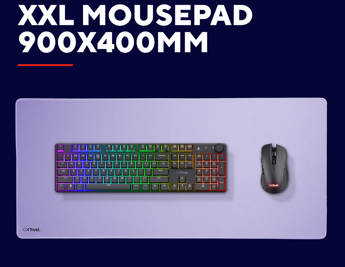 Trust GXT759P XXL mouse pad in Purple