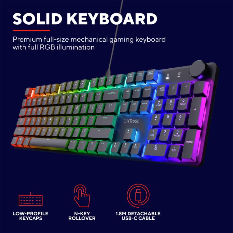 Trust GXT 866 Torix RGB gaming keyboard