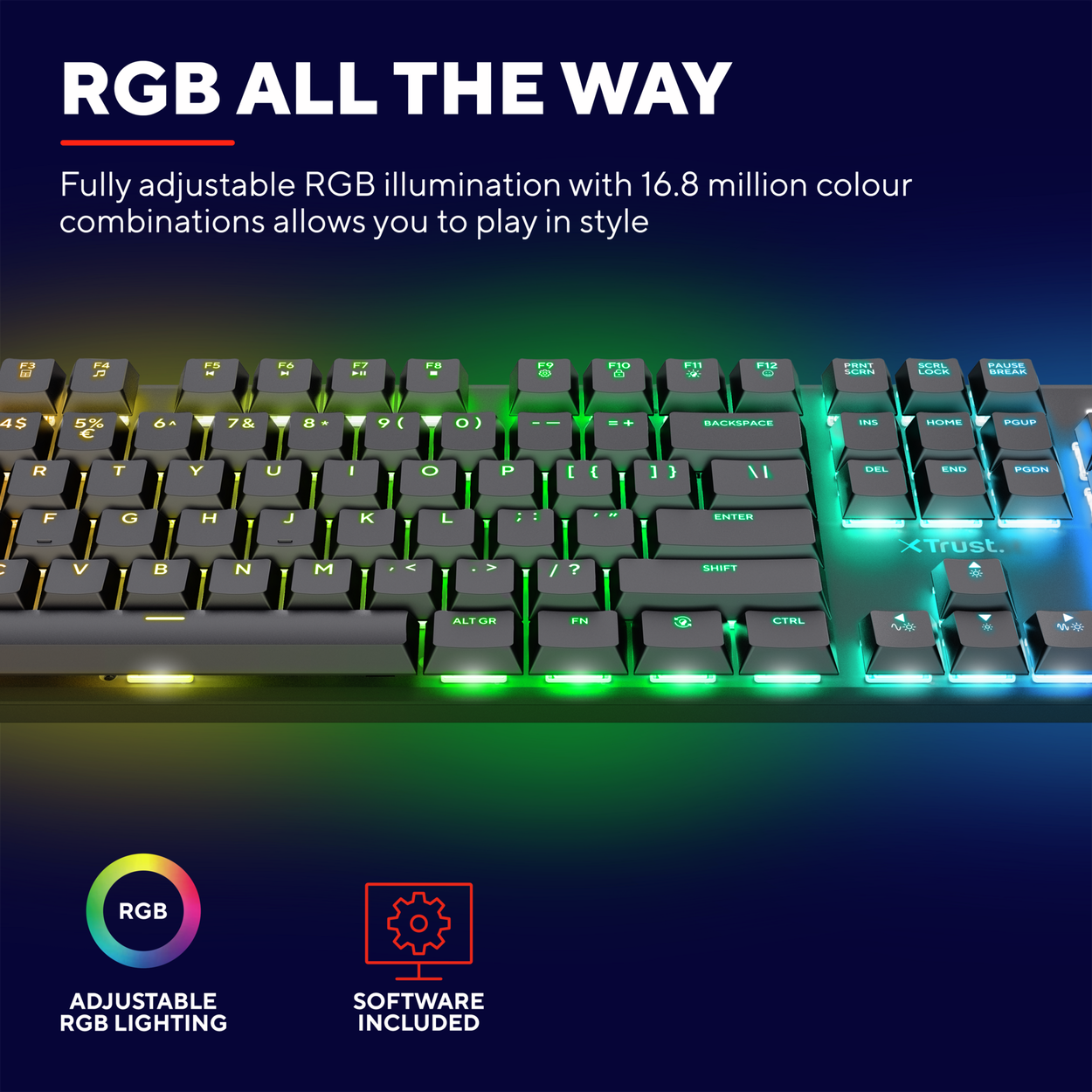 Trust GXT 868 Torix - US gaming keyboard
