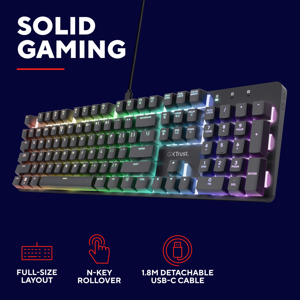 Trust GXT871 ZORA Mechanical gaming keyboard - CZ/SK