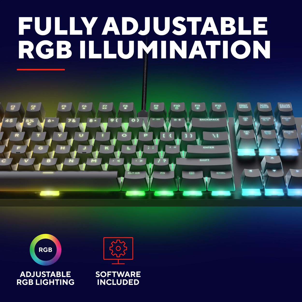 Trust GXT871 ZORA Mechanical gaming keyboard - CZ/SK