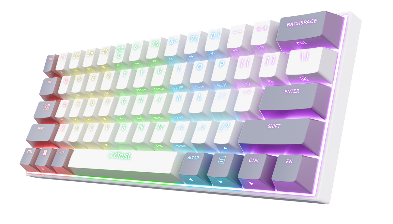 Trust GXT873 ACIRA 60% Mini Tri-mode Wireless Mechanical Gaming Keyboard - US