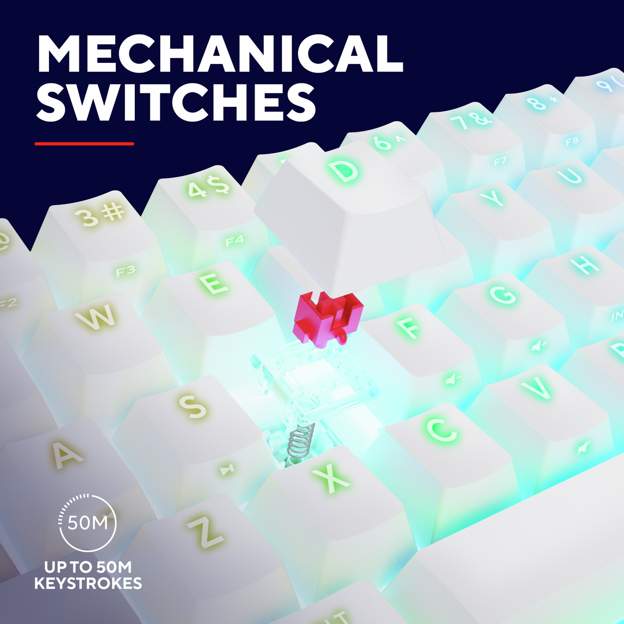 Trust GXT873 ACIRA 60% Mini Tri-mode Wireless Mechanical Gaming Keyboard - US