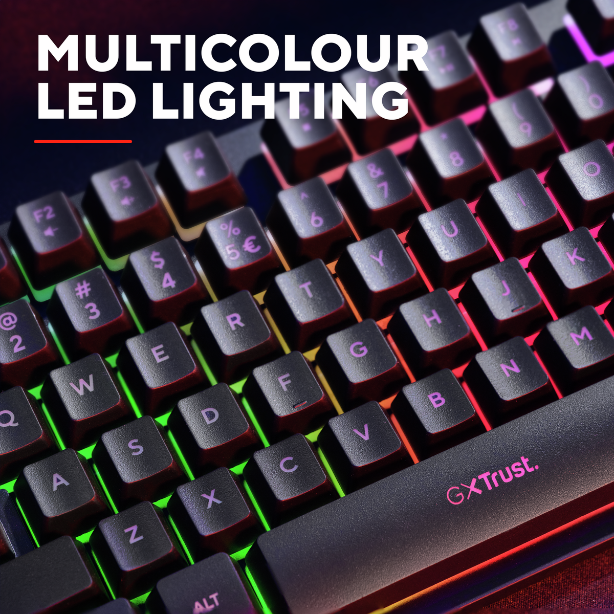 Trust GXT831 THADO TKL Wireless Gaming Keyboard gamer billentyűzet - US