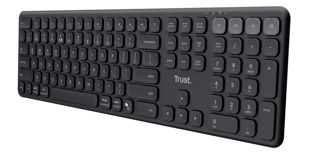 Trust VAIYA Multidevice Rechargeable Keyboard - US