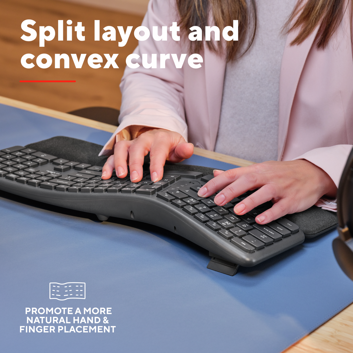 Klávesnice Trust KEYRA Ergonomic Multi-device Wireless