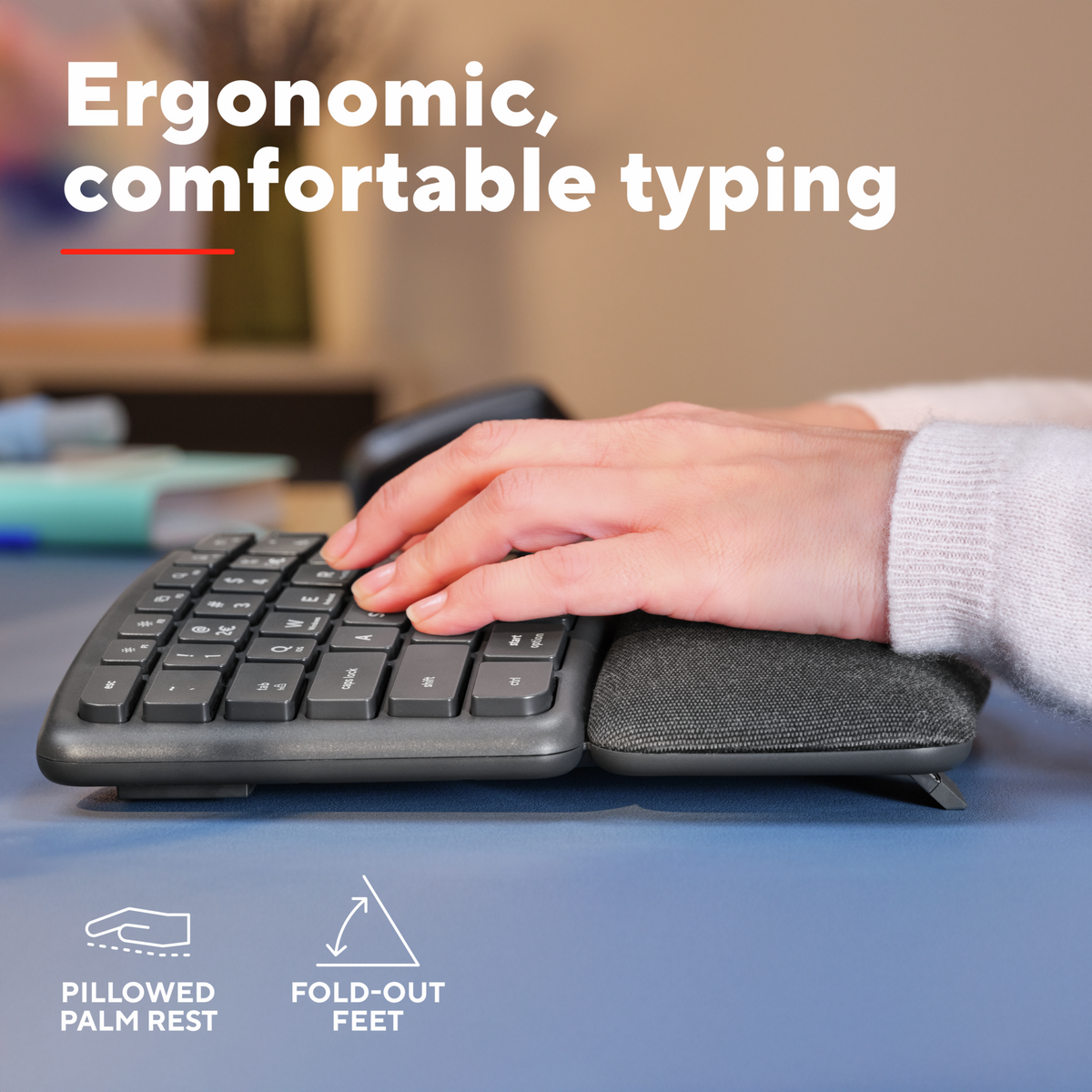 Trust KEYRA Ergonomic Multi-device Wireless keyboard