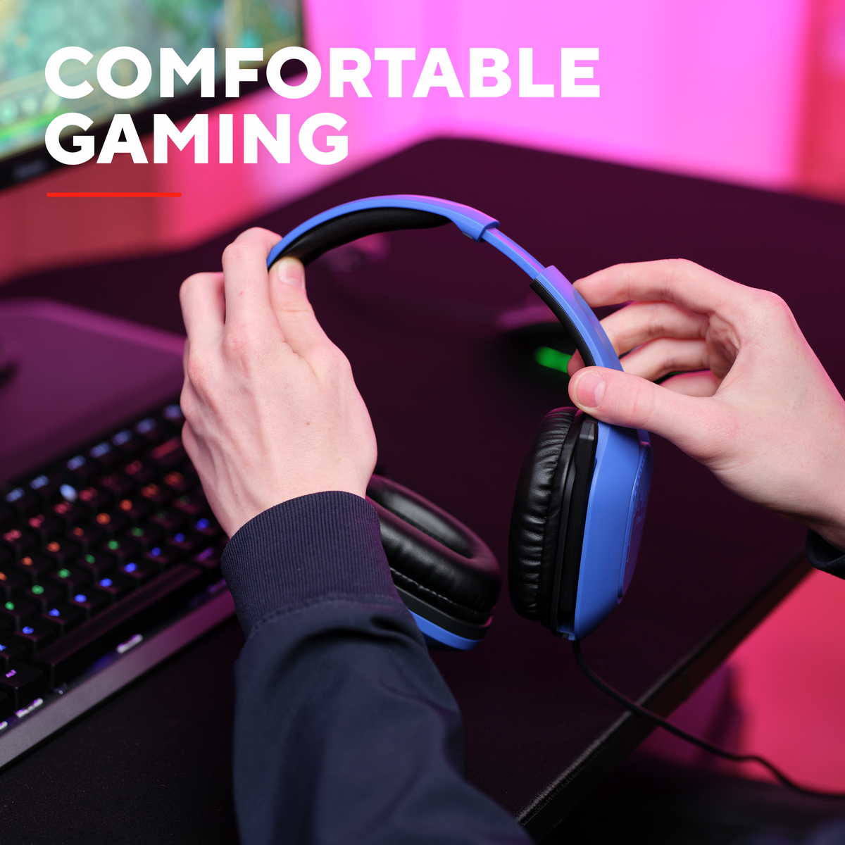 Trust GXT415B ZIROX HEADSET - blue
