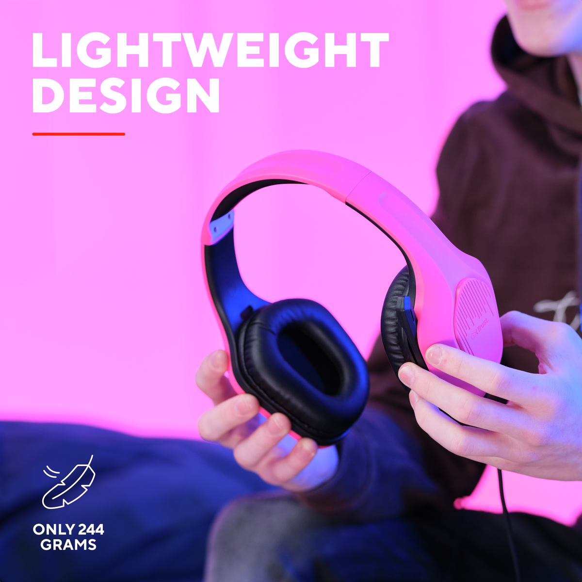 Trust GXT415P ZIROX HEADSET - pink