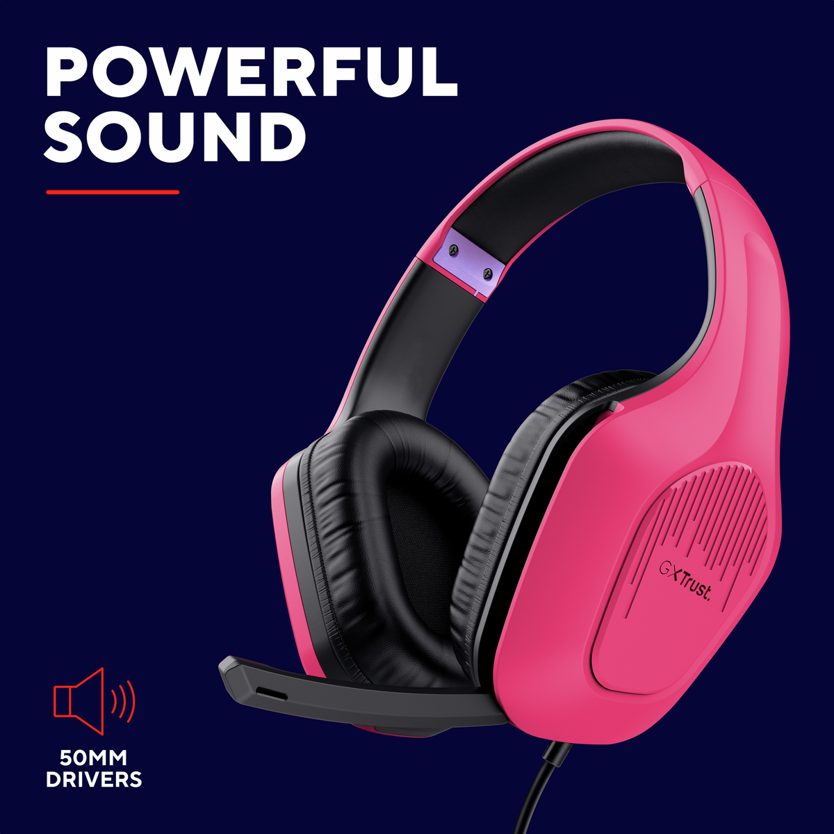 Trust GXT415P ZIROX HEADSET - pink