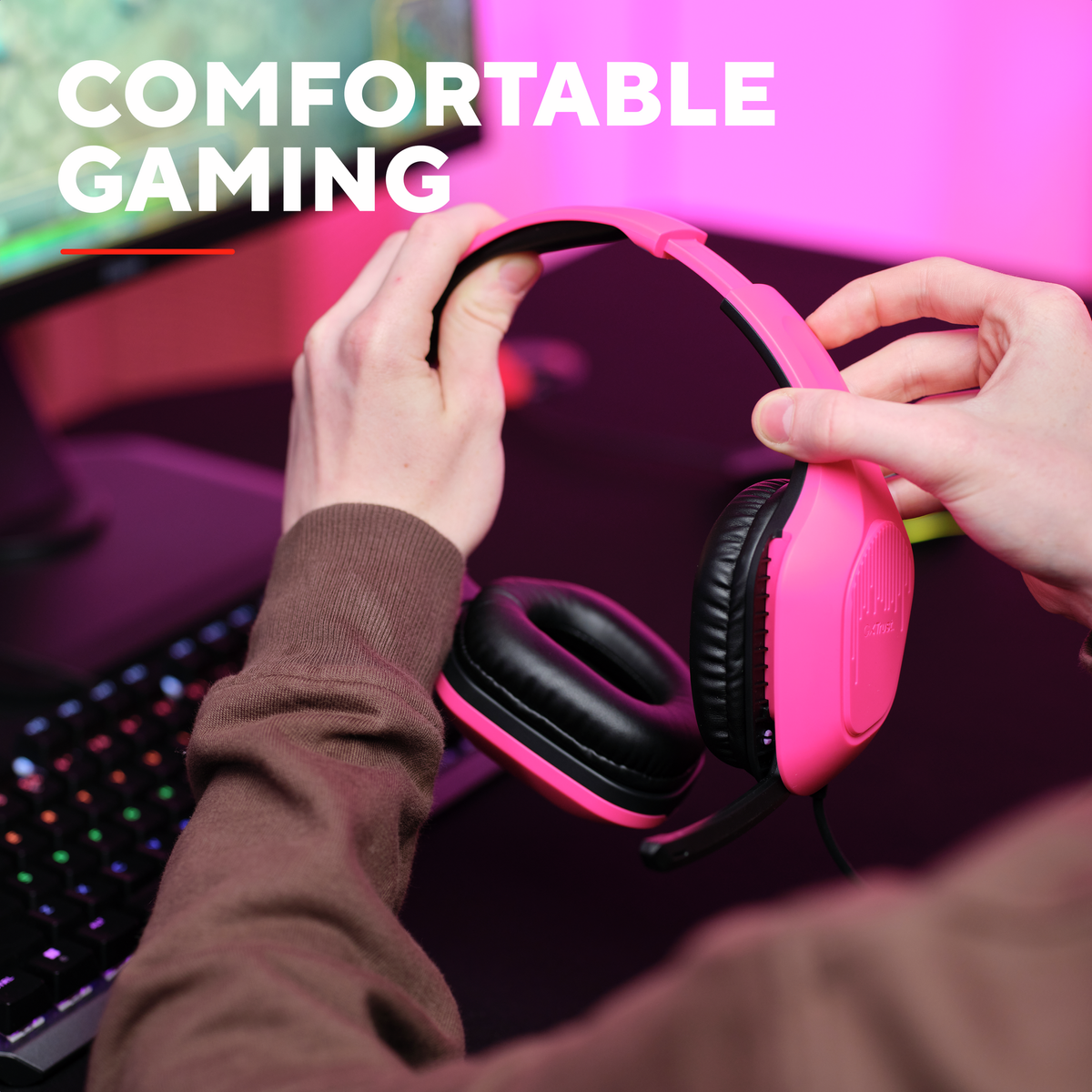 Trust GXT415P ZIROX HEADSET - pink