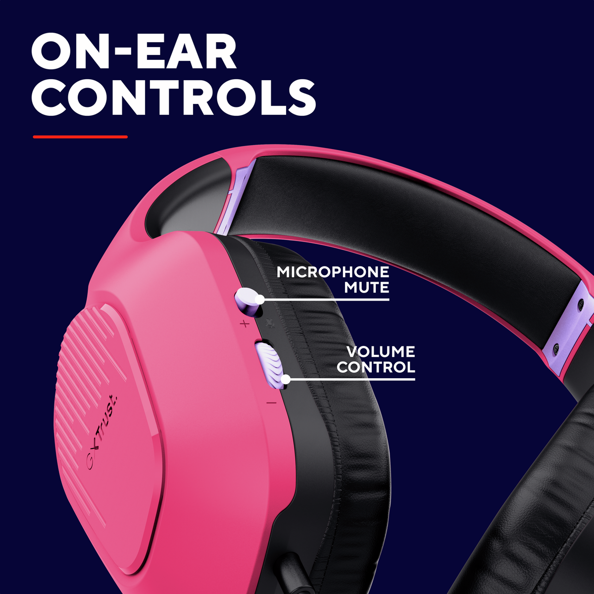 Trust GXT415P ZIROX HEADSET - pink