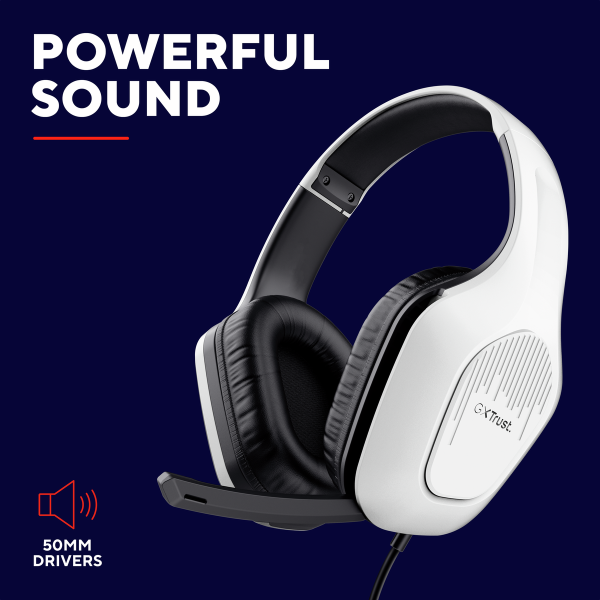 Trust GXT415W ZIROX HEADSET - white