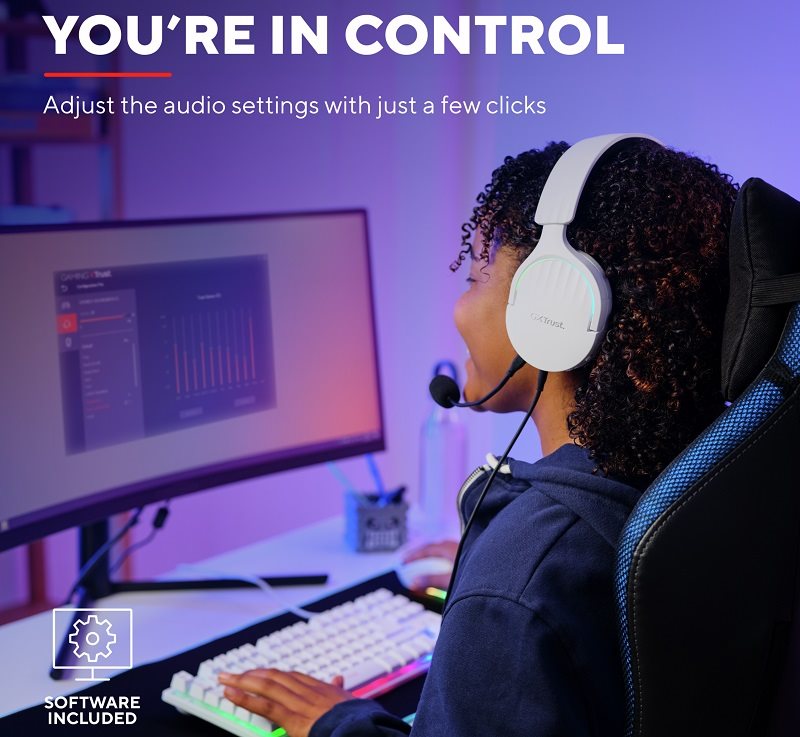 Trust GXT490 Fayzo 7.1 USB Gaming Headset White