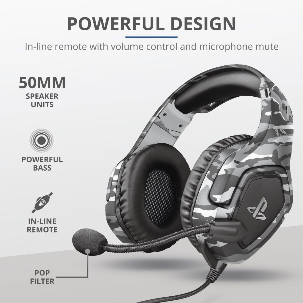 Trust GXT 488 Forze PS4 Gaming Headset Grey