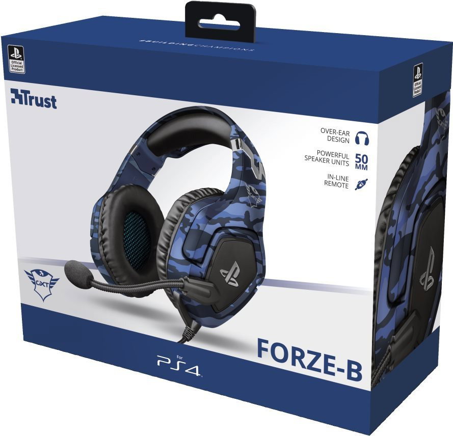 Trust GXT 488 Forze PS4 Blue Gaming Headset