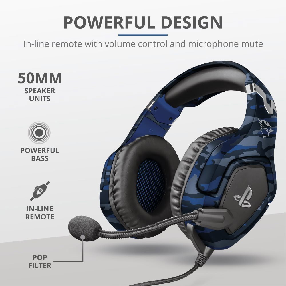 Trust GXT 488 Forze PS4 Blue Gaming Headset