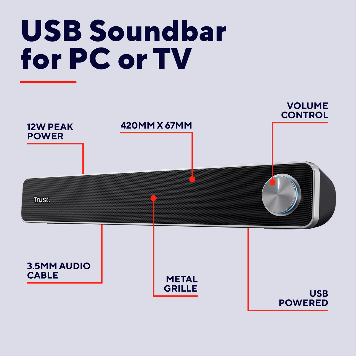 The Stylish, Minimalist Trust ARYS Soundbar