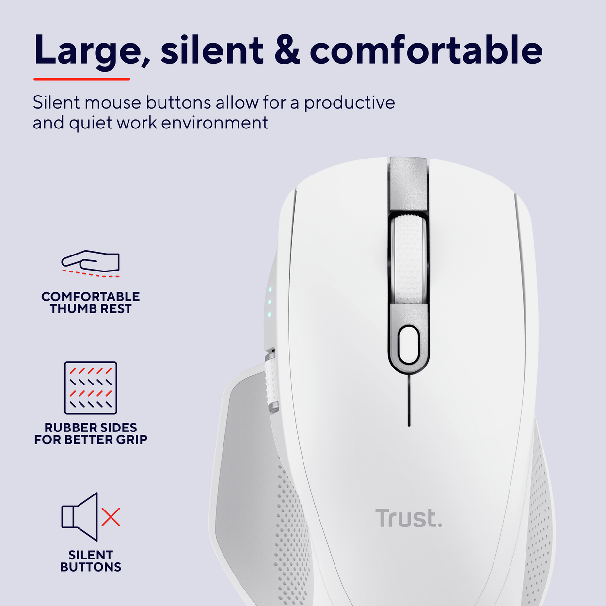 Trust OZAA+ MULTI-CONNECT Wireless Mouse White