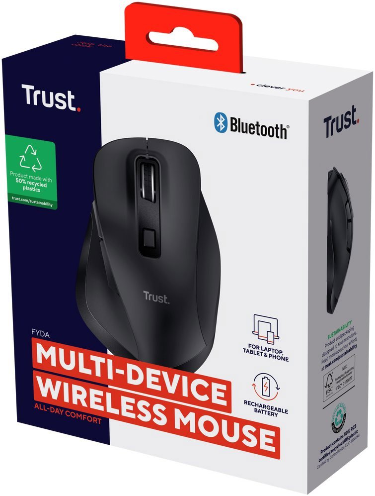 Trust Fyda Multidevice Rechargeable Mouse
