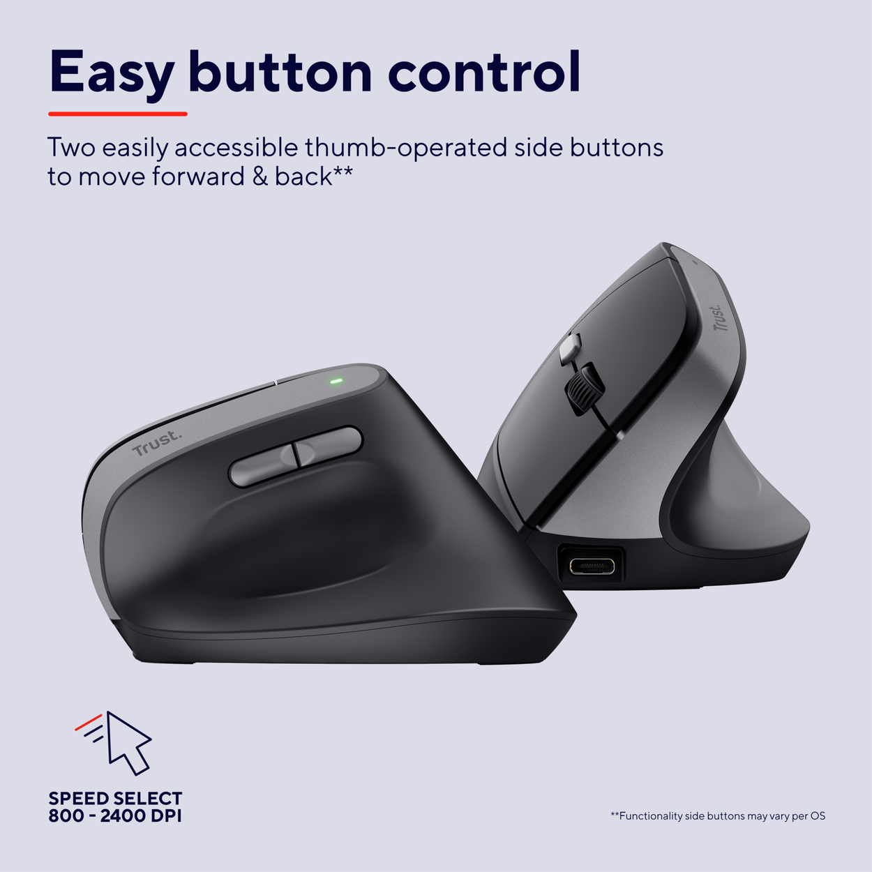 Trust BAYO II Ergonomic Wireless Mouse