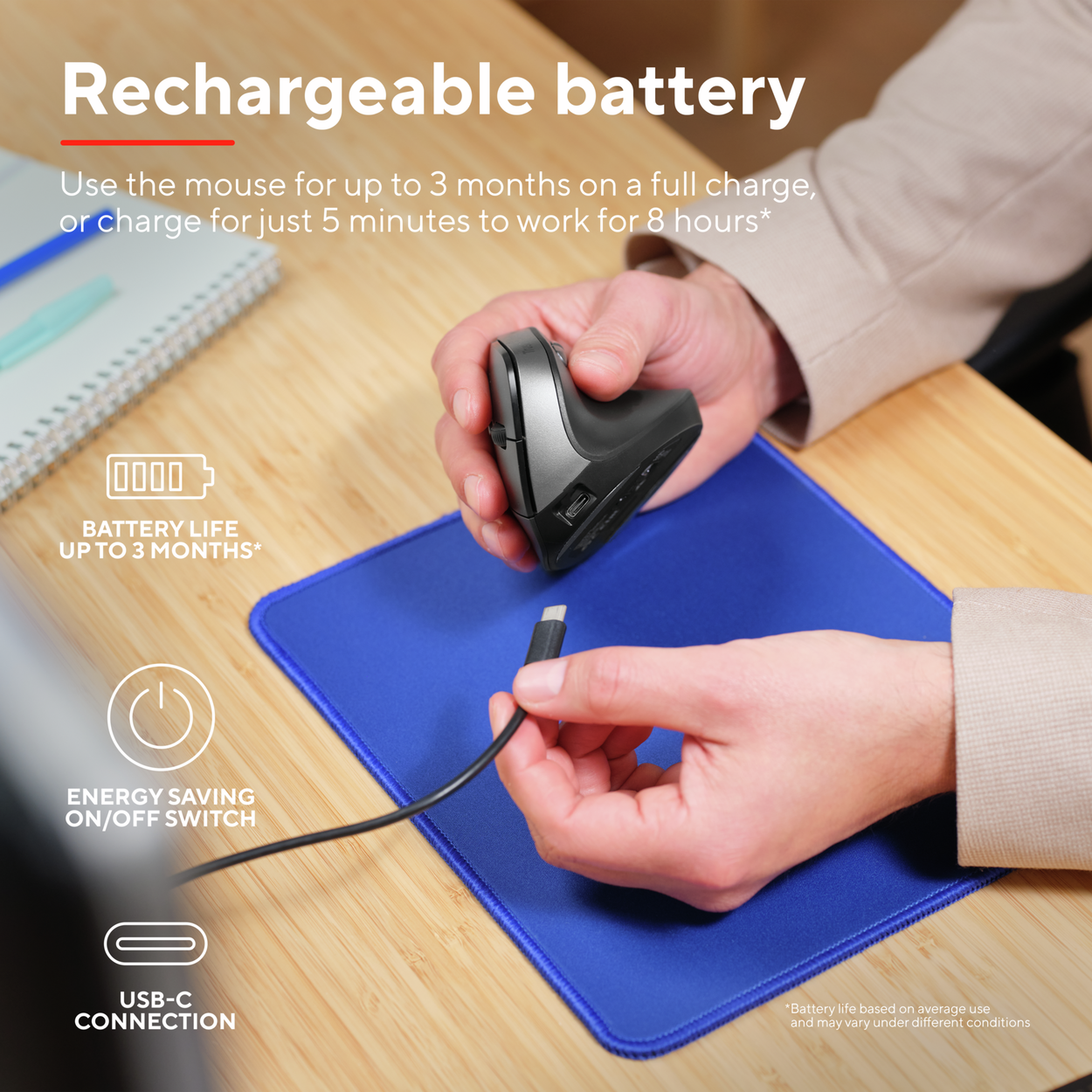 Trust BAYO II Ergonomic Wireless Mouse