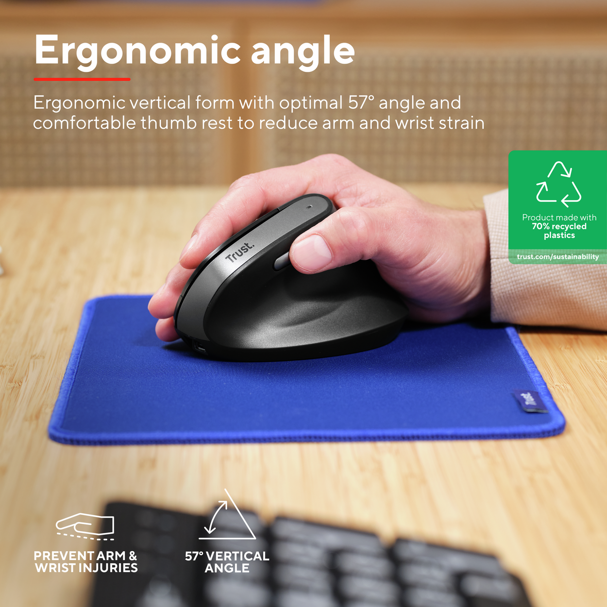 Trust BAYO II Ergonomic Wireless Mouse